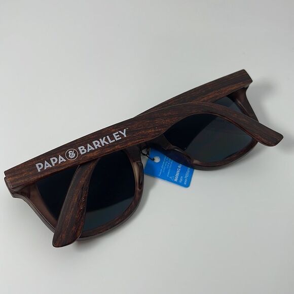 NWT Papa & Barkley Classic Dark Brown Wood Grain Sunglasses - Picture 5 of 6